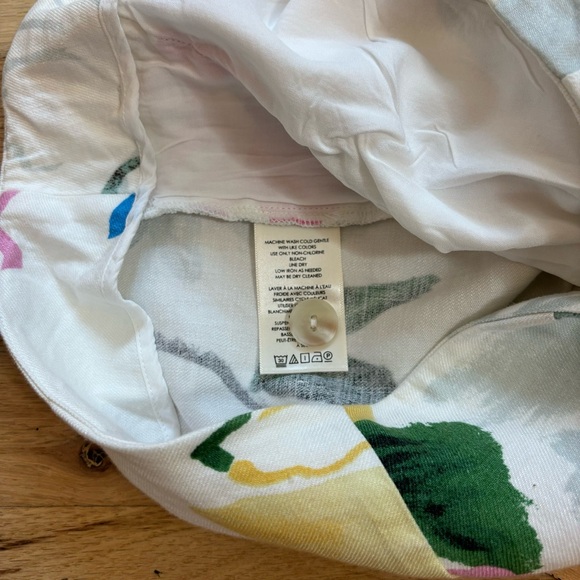 Anthropologie Maeve Colette Wide Leg Cropped Pants NWT Ivory Floral Size Medium - Picture 12 of 15